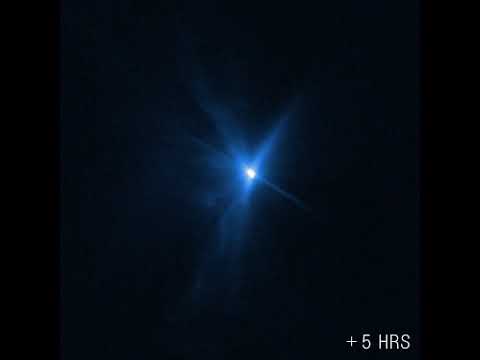 Hubble Captures DART Impact (Annotated) | ESA/Webb