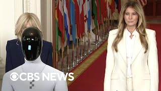 Watch: Humanoid robot walks alongside first lady Melania Trump at White House