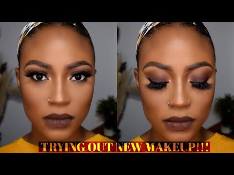 TRYING OUT NEW MAKE UP  || CHOCOLATE BROWN MAKEUP TUTORIAL *Beginner Friendly* #darkskin #fallmakeup