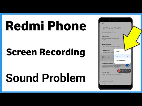 Redmi Screen Recorder Sound Problem | Screen Record With Sound Redmi