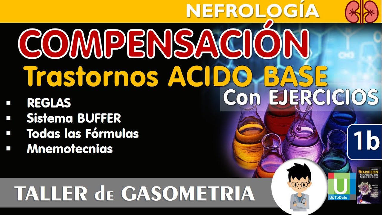 Como se COMPENSAN los TRASTORNOS ÁCIDO BASE? Gasometrias con: EJERCICIOS, FÓRMULAS explicadas