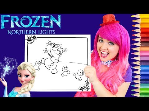 Coloring Frozen Olaf & Snowgies Coloring Book Page Prismacolor Pencils | KiMMi THE CLOWN Video