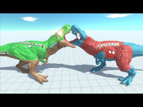 MINECRAFT T REX DEATH RUN - Animal Revolt Battle Simulator