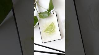 1 minute tutorial | How to paint lemon slice with watercolors | Easy painting method | Citrus fruit