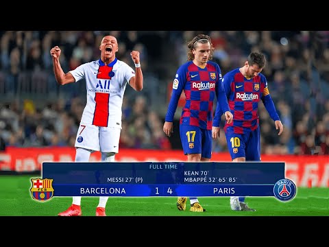 The Day Mbappe Destroying Messi and Barcelona