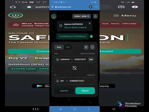 How to migrate safe moon v1 to v2 using Trustwallet