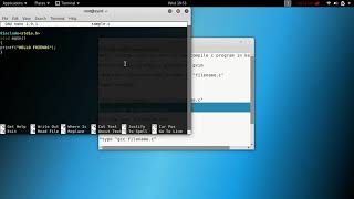 how to run and compile a c program in kali linux