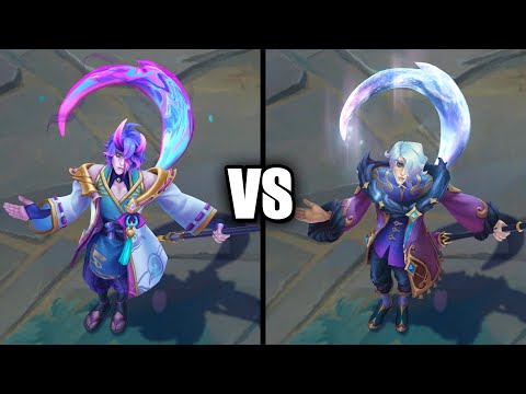 Spirit Blossom Hwei vs Winterblessed Hwei Skins Comparison (League of Legends)