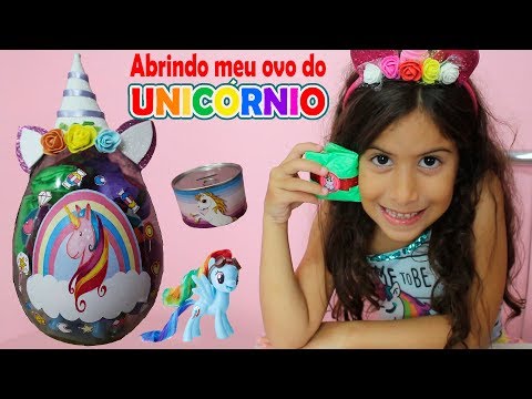 ABRINDO OVO DE PÁSCOA DO UNICÓRNIO 🦄