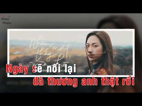 Karaoke | Nhắm Mắt Thấy Mùa Hè | Karaoke | Beat Guitar(by Hoa N Don) | Nguyên Hà | Full HD