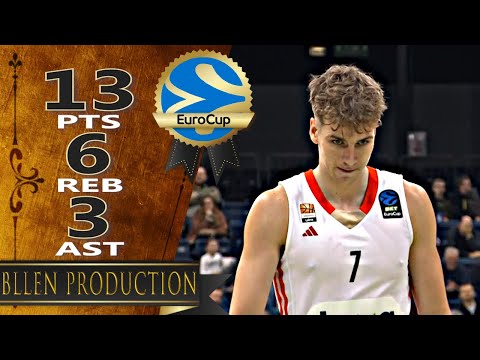 Tobias Jensen - 13 Pts, 6 Reb, 3 Ast Highlights｜Lietkabelis Panevezys vs ratiopharm Ulm｜2025.10.15