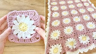 How to Crochet a Daisy Granny Square 🌼