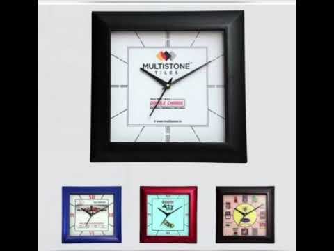 White and brown promotional wall clocks