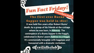 Fun Fact Friday - Robert Burns
