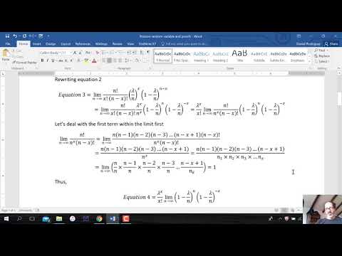 Deriving the Poisson PMF, proving it's a valid PMF, and then findings its mean and variance