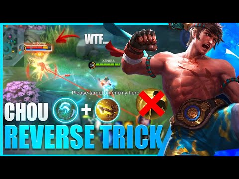 WTF... CHOU REVERSE KICK COMBO WITHOUT FLICKER!(MUST WATCH) CHOU BEST COMBO| MLBB