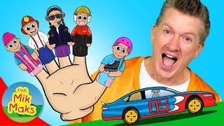 Finger Family Driving Occupations | Cars Trucks and Diggers | Kids Songs
