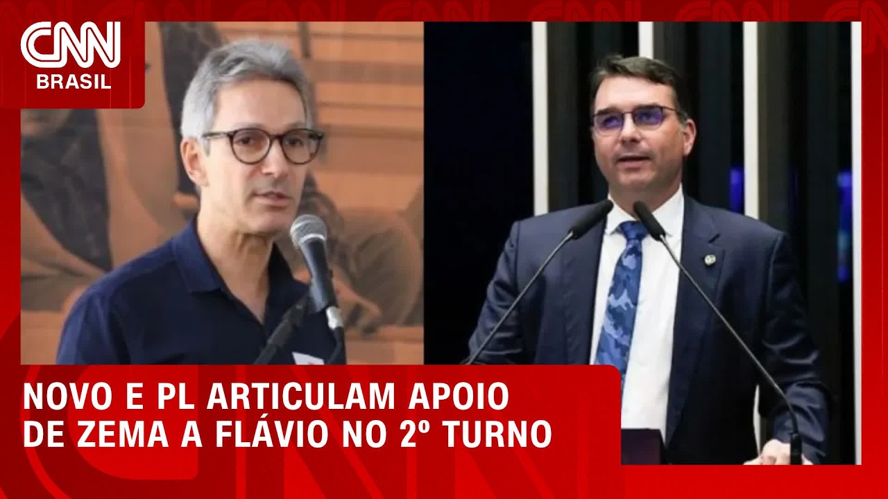 Novo e PL articulam apoio de Zema a Flávio após apuração do 1º turno | CNN 360°
