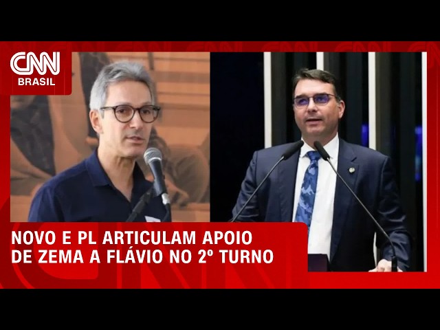Novo e PL articulam apoio de Zema a Flávio após apuração do 1º turno | CNN 360°