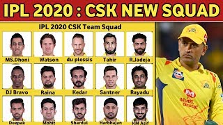 IPL 2020 - Chennai Super Kings(CSK) Team Full Squad