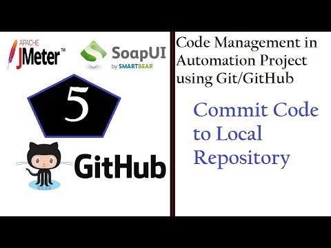 Code Management (SoapUI & JMeter) - Commit  code to Local Repository