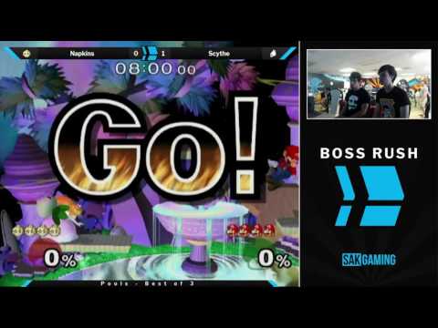 Boss Rush SmashG0D Pools - Napkins (Peach) vs Scythe (Mewtwo/Mario)