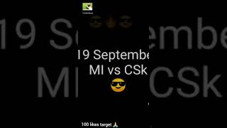 CSK vs MI first match 😉😉// 19 September 2021// again