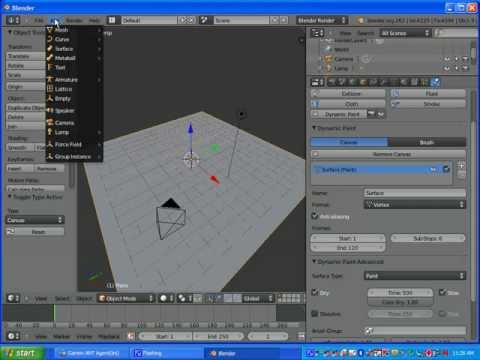 Blender 2.6 - Dynamic Paint Tutorial - Part 1.avi