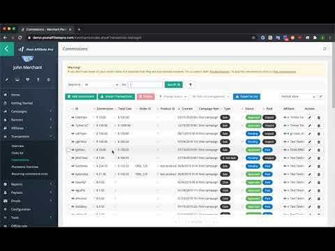 Post Affiliate Pro - Product Demo