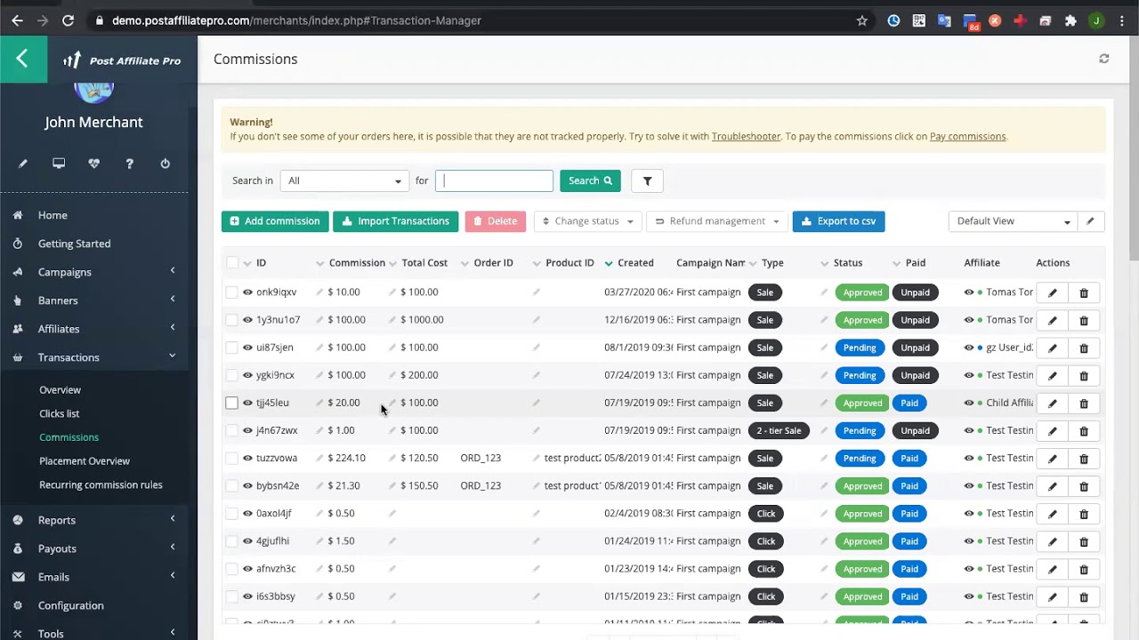 Thumbnail for Post Affiliate Pro - Product Demo