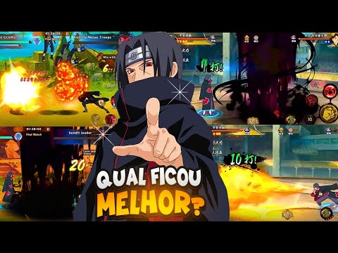 ITACHI [AKATSUKI] SKILLS NARUTO MOBILE VS BATTLE OF SHADOW GAMEPLAY COMPARISON! NARUTO MOBILE GLOBAL