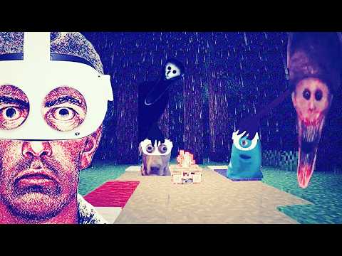 3 Idiots Go Camping in a Cursed Forest in VR Minecraft