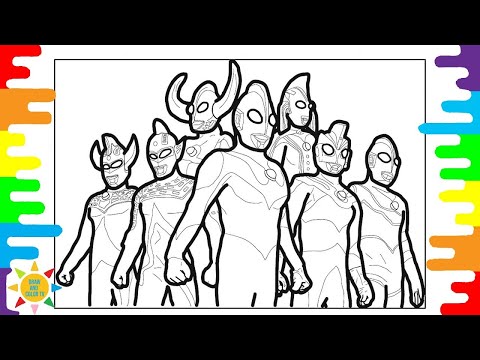 Ultraman Family Coloring Page|Ultraman Ace|Ultraseven|Ultraman Taro|Jim Yosef - Firefly[NCS Release]