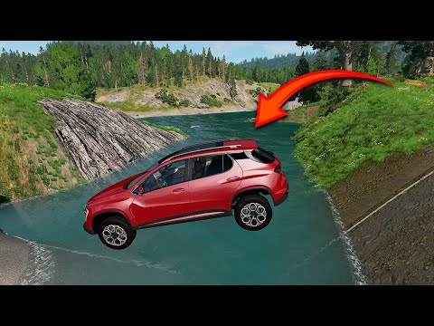 Cars vs Giant Pit 😱 Deep Water BeamNG.Drive