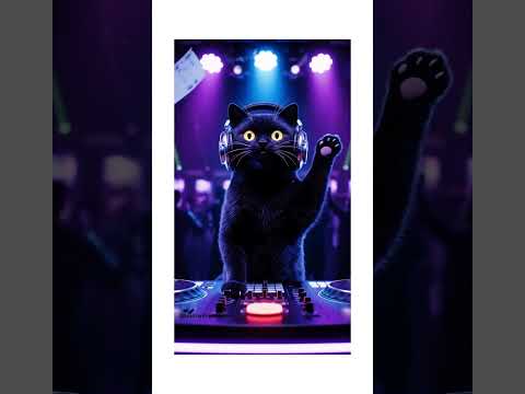 Cat DJ Drops the Beat Too Hard! 🐱🎧 | Humanimal Hustle #shorts #shortvideo #cat #animals #cute