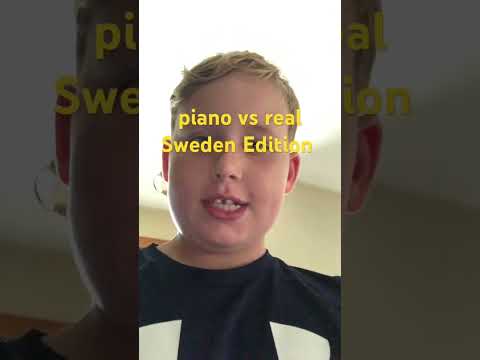 The Connor and Mj show - Sweden irl piano vs Sweden song from minecraft #shorts