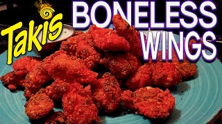 HOW TO MAKE TAKIS BONELESS CHICKEN WINGS ON THE BLACKSTONE GRIDDLE! AMAZING RECIPE!