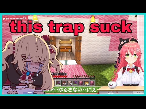 Hololive Chaos: Miko Trapped in Haachama's Glitchy Minecraft | Hololive/Eng Sub