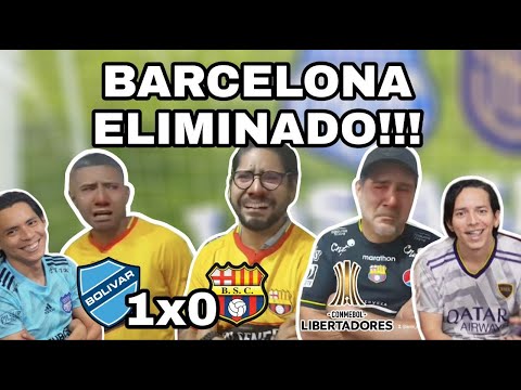 BOLIVAR VS BARCELONA S.C. (1-0) / CONMEBOL LIBERTADORES / REACCIONES DE AMIGOS