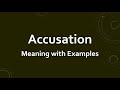 Accusation Meaning with Examples