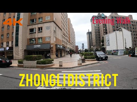 [4K] Caminhada noturna ~ Caminhada no distrito de Zhongli (P2) || Cidade de Taoyuan 🇹🇼