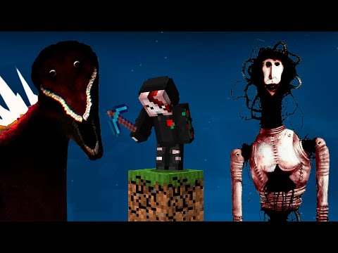 Sobreviví a OneBlock con MOD de TERROR en Minecraft