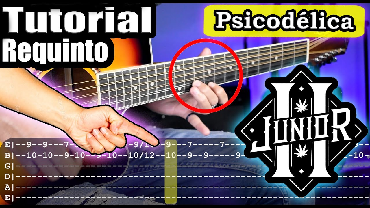 Psychedelic - Junior H - Requinto and Chords | Tutorial | How to play on Guitar + PDF