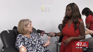41NBC's Fiona King was live at the Memorial Day Blood Drive