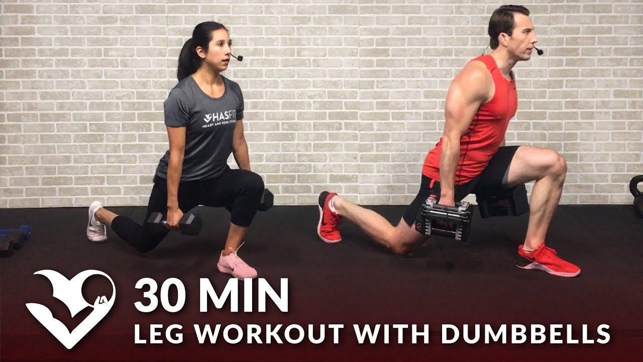 30 Minute Home Leg Workout with Dumbbells for Women & Men - Lower Body Bodybuilding Legs Workout