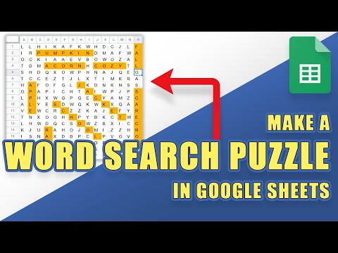 Tutorial Make A Printable Word Search Using Google Sheets Easily