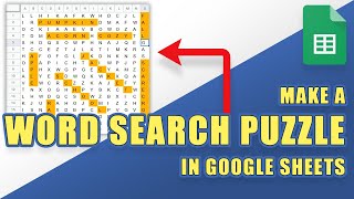 [TUTORIAL] Make a Printable WORD SEARCH Using Google Sheets (Easily!)