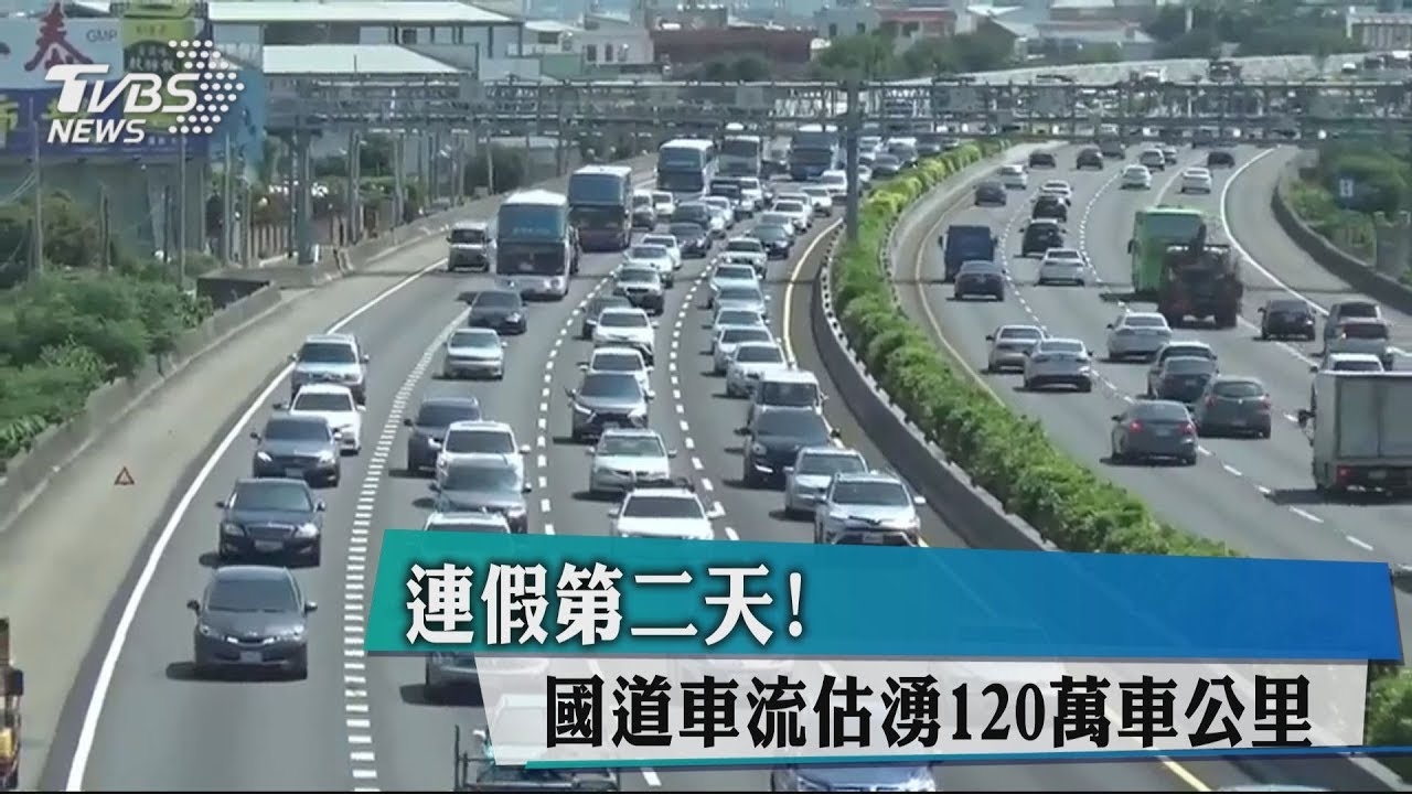 連假第2天！　國道車流估湧120萬車公里