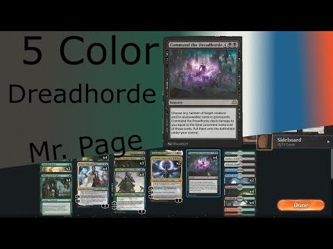 [Magic Arena] 5 COLOR DREADHORDE - Deck Tech and Gameplay - Best of 3 War of the Spark Standard