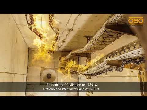 Brandprüfung nach DIN 4102-12 mit OBO Bettermann